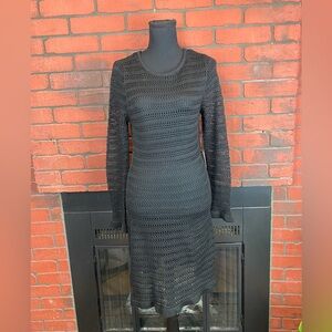 Chocolate Rhythm Seashell Women’s Black Knit Dress Size Small